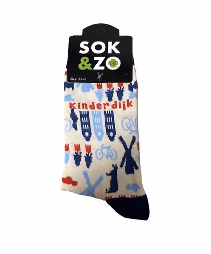 Kinderdijk Molens – Wit/Blauw